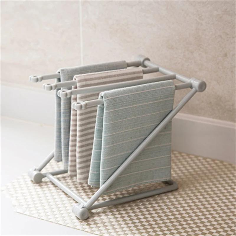 Practical Folding Cloth Storage Racks Kitchen Countertop Dishwashing Cloth Hanging Racks Storage Rack Cloth Rack Cup Drain Racks