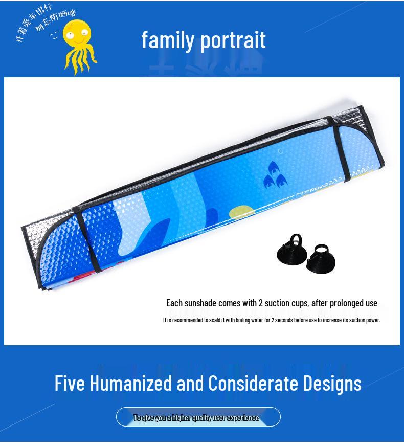 Thickened Car Windshield Sun Shade and Heat Insulation Curtain