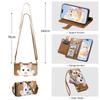 Cute Cat Leather Zipper Crossbody Flip Wallet Card Slots Phone Case For iPhone 17 16 15 14 13 12 11 Pro Max Plus 17E 16E 17Air