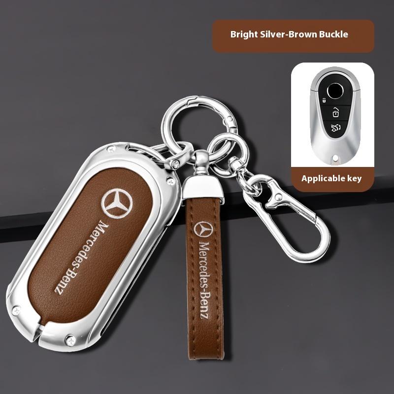 

Hot Car Sticker Car Zinc Alloy Key Case Bag Metal Key Shell For Mercedes-Benz AMG C-Class S-Class GLC EQE EQS W223 X254 V297 V29