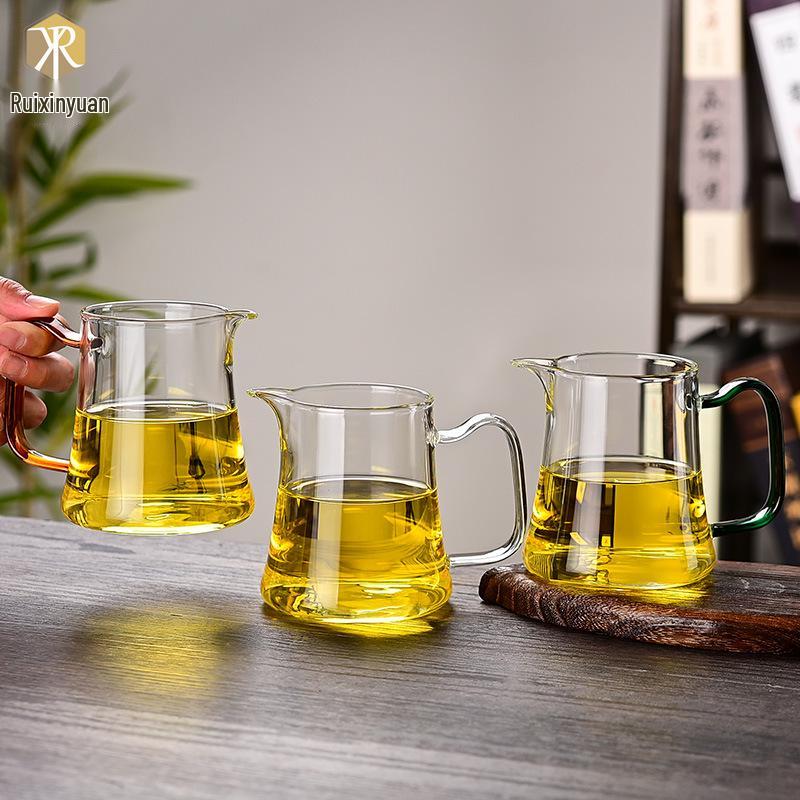 Heat-Resistant High Borosilicate Glass Gong Dao Bei with Handle - Thickened Gongfu Tea Separator Cup
