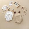 2022 Spring/Autumn Baby Sleeveless Cotton Romper & Hat Set