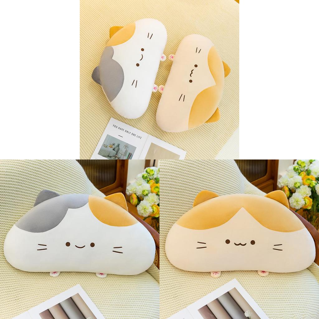 Threecolor Cat Plush Pillow With Soft Pp Cotton Filling For Girls And Boys