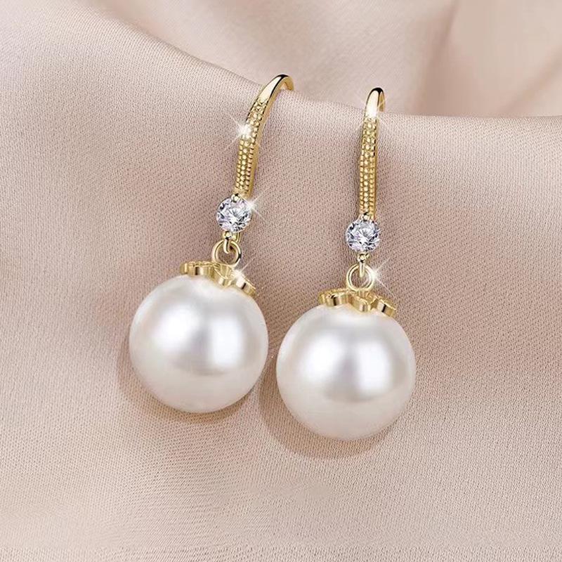 S999 Sterling Silver High-End Pearl Earrings for Women - 2024 Trend