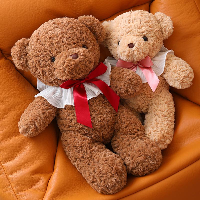 35/45/55cm Cute Teddy Bear Plush Toy Cartoon Stuffed Animals Bears with Bow Plushies Doll Kawaii Soft Kids Toys Girls Room Decor