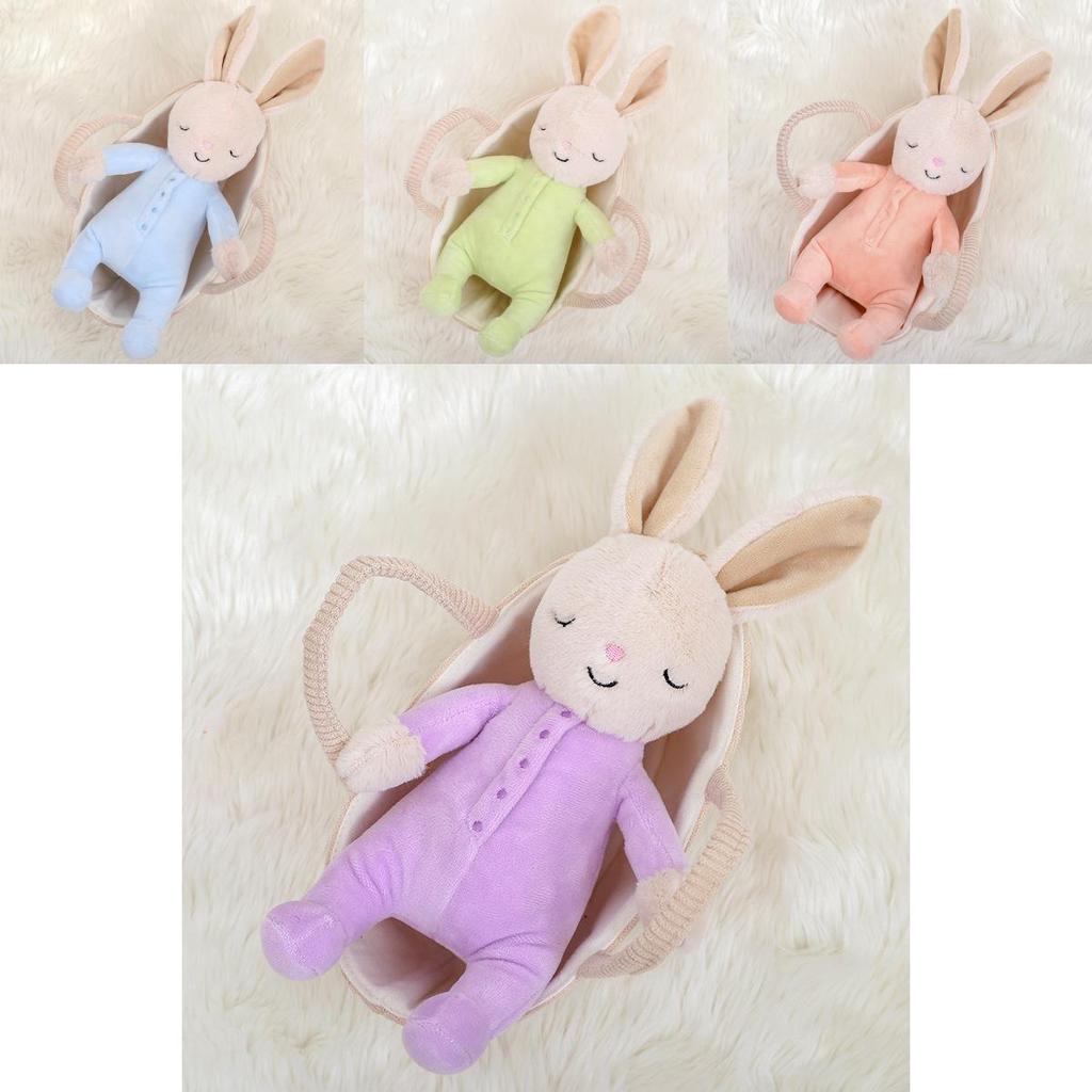 Peluche Coniglio Dormiente Riempito in Cotone PP Idea Regalo per Neonate