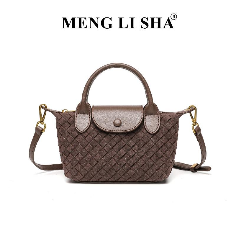 

2 New fashionable hand-woven bags, shoulder crossbody Longxiang dumpling bags, commuter versatile handheld women s bags кофейный
