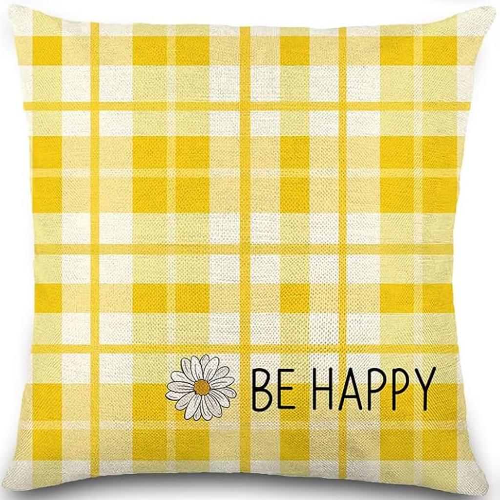 Year Daisy Flower Linen Pillow Case Home Decor Hydrangea Sofa Pillow Cushion