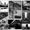 Black white Luxury Sports Car  Painting Calligraphy Premium Cotton Canvas Wall Art Poster HD Scratch Resistant Perfect Gift