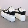 Fashion 8CM Leather Mesh Platform Shoes Wedge Sneakers for Women Hidden Heel Increased Shoes Spring Autumn Sneakers Female