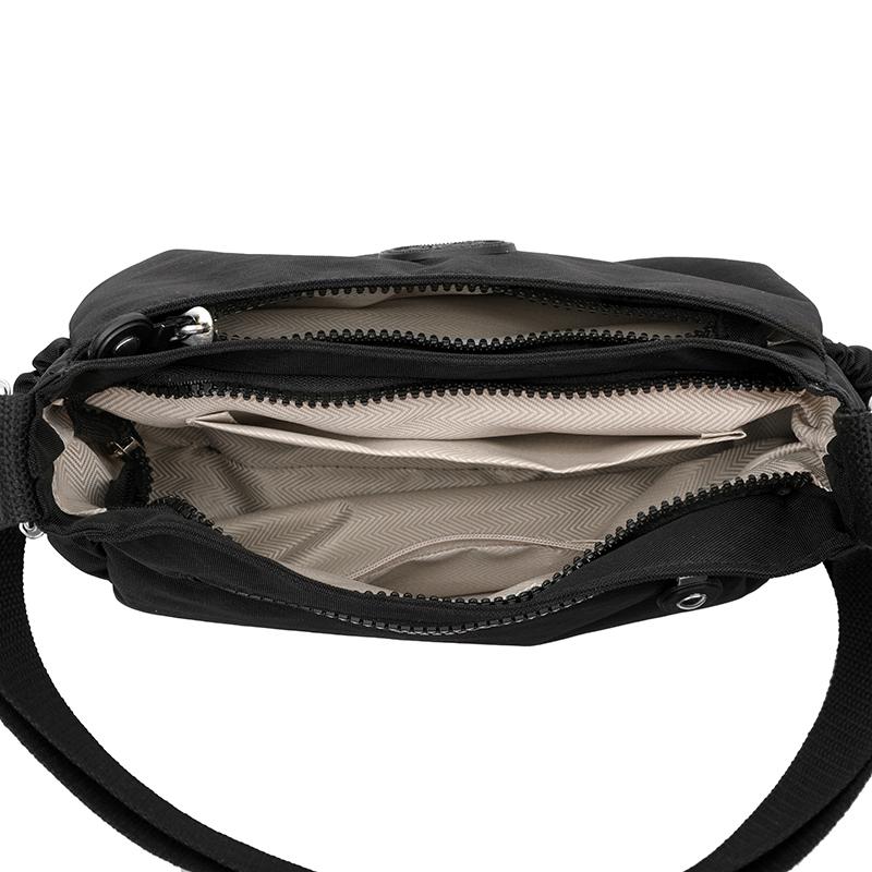 Damen Mehrschichtige Umhängetasche  Stilvolle einfarbige Geldbörse mit mehreren Fächern, perfekt für Pendeln, Reisen & Einkaufen