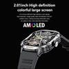 Rainbuvvy HK24 Smart Watch 2.01inch AMOLED JL7012 BLE5.3 Bluetooth Call IP68 Waterproof 260mAh NFC Android Sports Watch
