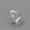New Creative European Style Pet Dogs Embrace Dachshund Cute Animal 925 Sterling Silver Personality Popular Opening Rings TYB314
