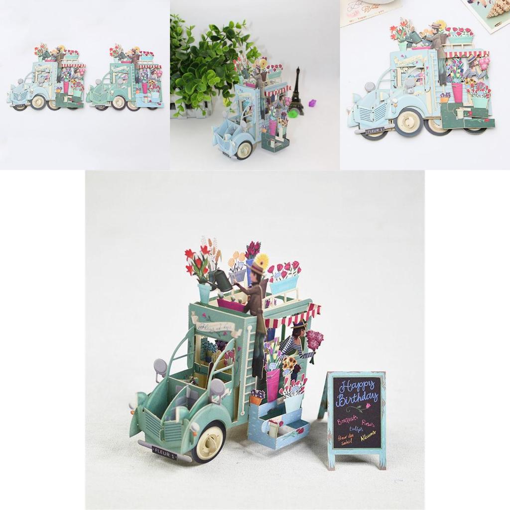 Stunning 3d Mother's Day Card Featuring A Beautiful Flower Van Design