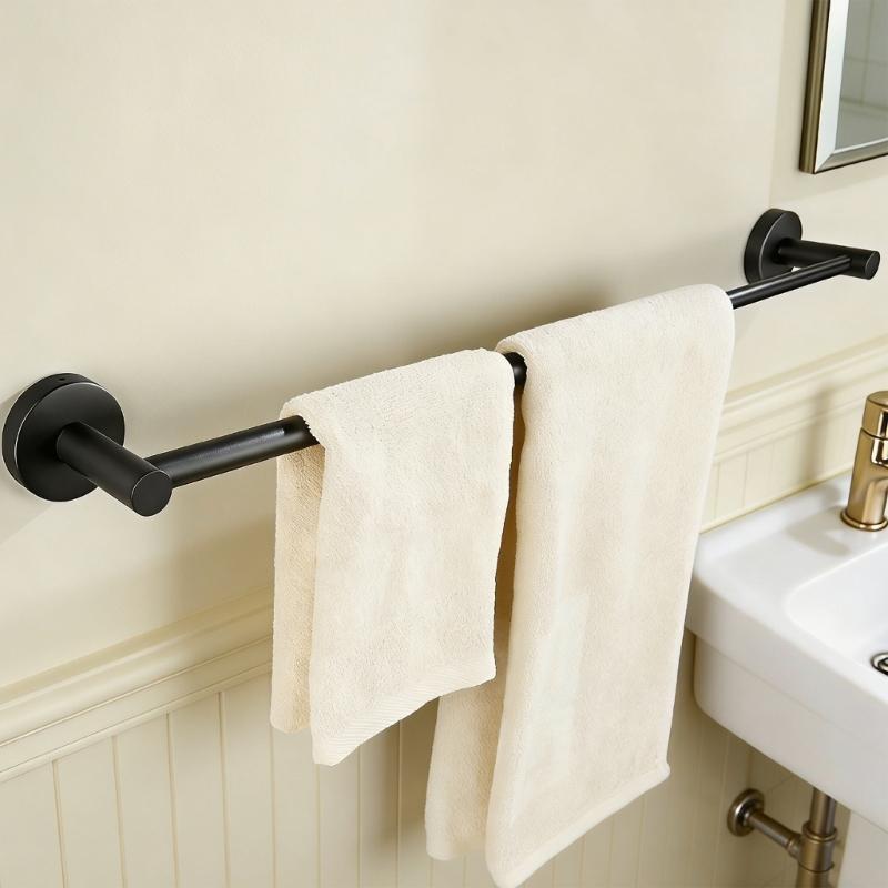 Not Drill Installation Extendable Towel Brackets Steel Bathroom Towel Rack Strong Grip Suction Cups Strong for Home Use