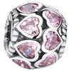 Charmses Do Pandora Pendant Charms Pink Hearts Silver 925 Charmses Strawberry