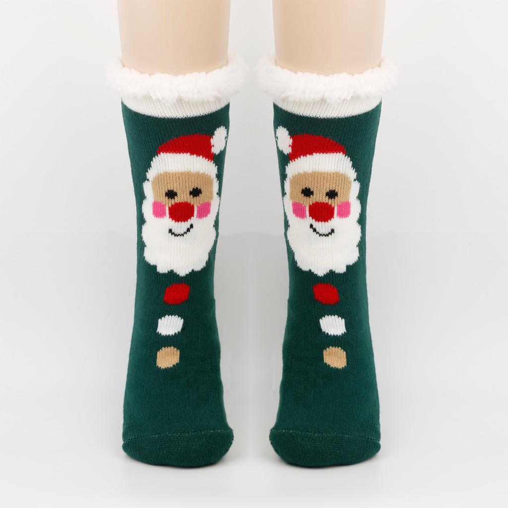 Women's Christmas Socks Floor Socks Snow Boots Thickened Fleece Home Sleep Socks Carpet Sock Covers