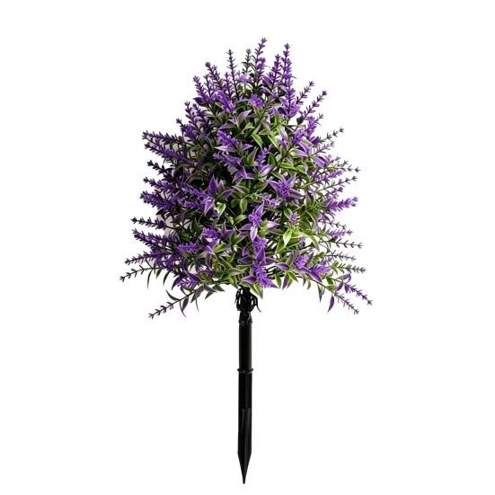 Artificial Lavender Topiary Tree Ball Fake Lavender UV Resistant Shrub Bushes фиолетовый
