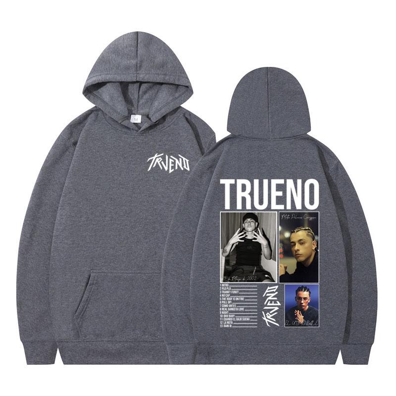 Rapper Trueno Album Tour Merch Hoodie Men's Women Harajuku Long-sleeved Hip-hop Autumn Winter Loose Casual Oversized Pullover