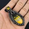 Bumblebee Jasper Pendant, 999 Copper Wire Wrapped Gemstone Jewelry, Handmade Pendant, For Mother Day