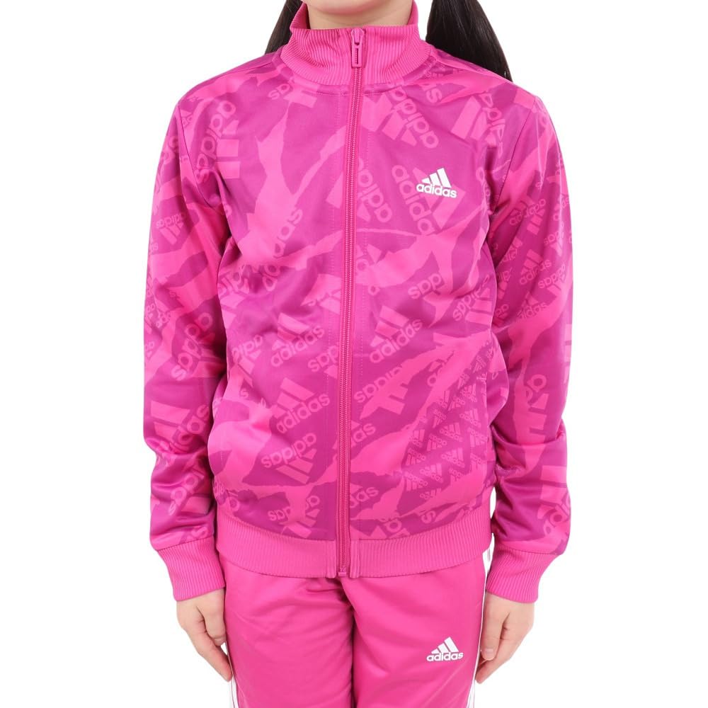 Adidas Essentials Print Tracksuit Set for Fuchsia J160 All-Over Kids, KOS14, Semi-Sid (IS2558),