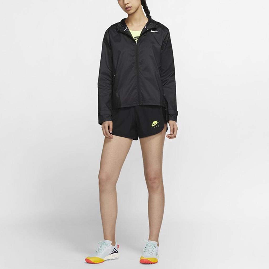 Nike Chaqueta esencial con capucha para correr para mujer Tops Negro CU3218-010