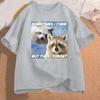 Funny Meme TShirt Sometimes I Think But Then I Forget Funny Trash Raccoon Cat Printed Tshirt Humor Aesthetic Women Clothes