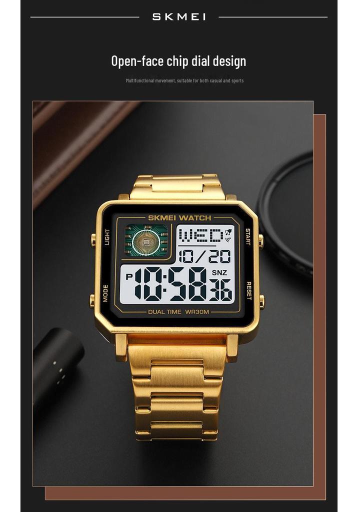 Shikemei Men's Large Dial Multi-functional Waterproof Luminous Outdoor Watch