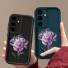 Crystal Rose Floral Print TPU Shockproof Phone Case For Samsung S25 Ultra S24 FE S23 Plus S22 A56 A36 A16 A55 A06 A15 A35 A05 Soft Matte Bumper Cover