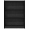 Bookshelf Black Oak Effect 80 x 24 x 109 cm Engineered Wood