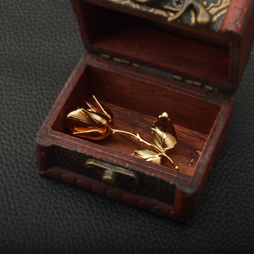 Elegant Rose Brooch Pin Suit Wedding Groom Jewelry
