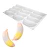 6/12 Cavity Baking Silicone Mold Food Grade Non-Stick for DIY Banana Mousse Cake Pudding Dessert Holiday Pastry Making