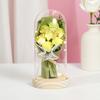 New Rose Lantern Glass Cover Immortal Bouquet Gypsy Dried Flowers Carnations Teachers' Day Qixi Festival Valentine's Day Gift