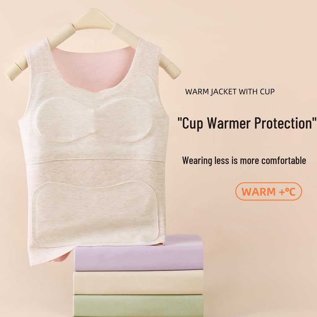 Girls' Seamless Autumn/Winter Mulberry Silk Bra Vest with Chest Pad