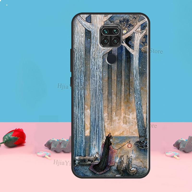 Kitsune Fox Art Für Xiaomi Redmi Hinweis 11 10 9 8 Pro 11S 10S Telefon Fall Für Redmi 10 9 9A 9C 9T Abdeckung Shell