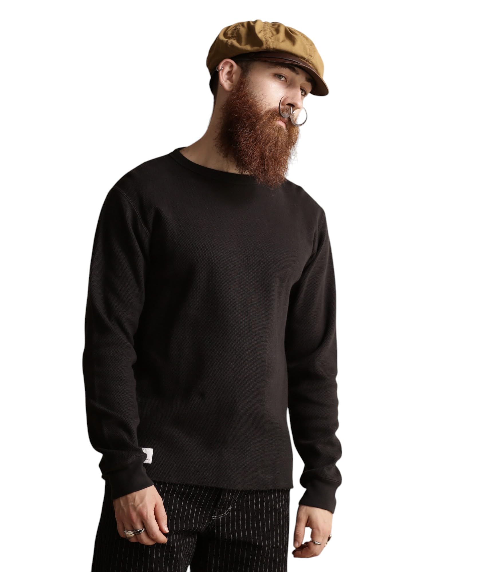 

Schott Honeycomb Waffle T-Shirt, Men s, Size Small, 010, Black, 782-5930006