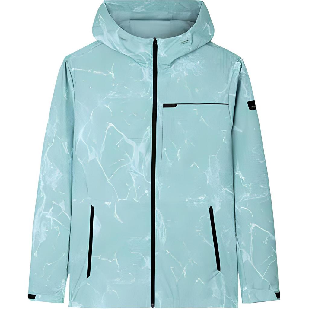Anta All Over Print Zip Up Hooded Comfortable Breathable Casual Lightweight Sports Jacket Men Jacket Cloud-Green 152437607-2