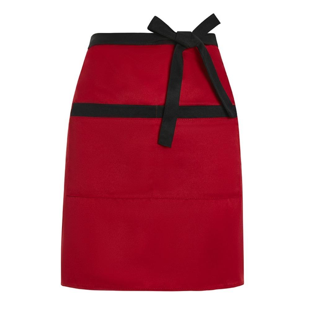 Dacron Chef Apron Solid Color Household Cleaning Apron Simple Waiter's Half-length Apron