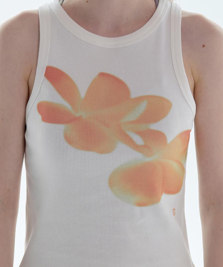 PISCESS Flower Sleeveless Top_Orange