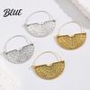 Exaggerated Semicircle Earrings 1 Pair Women Retro Bohemia Style Drop