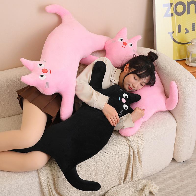 Cute Cat Throw Pillow Plush Toy Kitten Doll Home Sofa Pillow Cushion Girl Doll