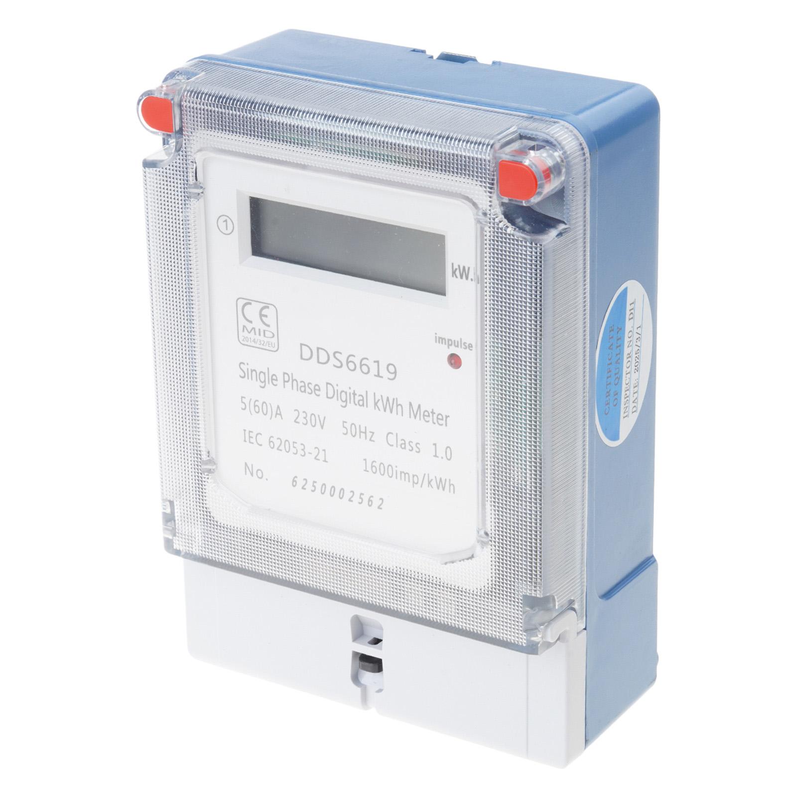 

Wall Digital kWh Meter Single Phase Energy Meter For Accurate Home Energy Measurement Real Time Consumption Display