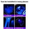 Car LED Lights Interior Magnetic LED Lights For Car 7 Colors Car Interior Ambient Lights Car Lights Inside Your Car Bright