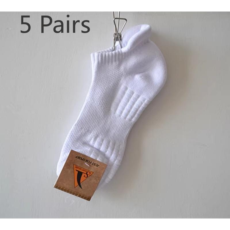 5 Pairs Boys Sport Boat Socks Wool Loop Wicking Sweat Non-slip Running Socks Anti-friction Socks