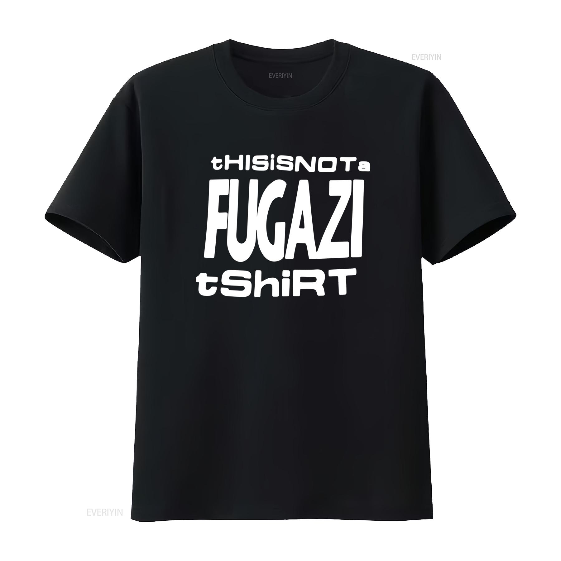 

Mens This Is Not A Fugazi T Shirt Hardcore Punk Style Cotton vintage Washed streetwear Soft Stretched Slightly Breathable L