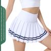 Foreign Trade New Bars Print Badminton Tennis Skirt Fitness Yoga Pleated Skirt Outdoor Running Short Exercise Skirt