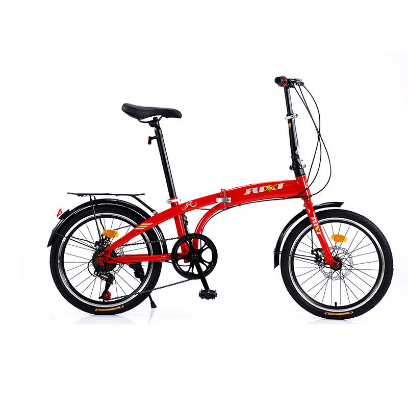 Tusheng 20" Folding Commuter Bike: Portable Adult Mountain Bike with Dual Disc Brakes