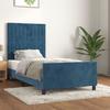 VidaXL Bed Frame with Headboard Dark Blue 90x200 Cm Velvet3125859