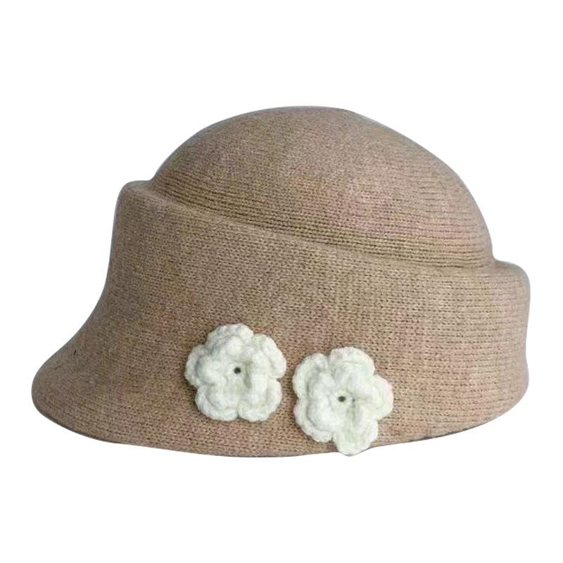 Korean Versatile Flower Beret Autumn and Winter New Windproof and Warm Hat for Women Outdoor Leisure Equestrian Hat Newspaper Boy Hat