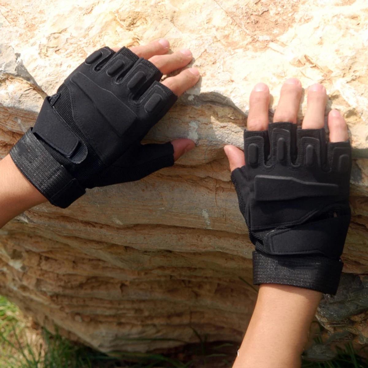 Halfvinger Herenhandschoenen Outdoor Activiteit Tactische Handschoenen Atletisch Schieten Jagen RIJDEN Motorfiets Fietshandschoenen Klimhandschoenen M